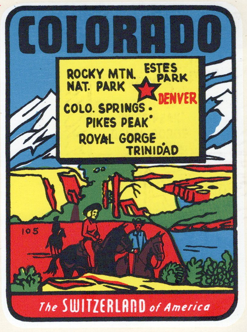 (image for) Colorado (5) The Switzerland of America Vintage Vacation Sticker